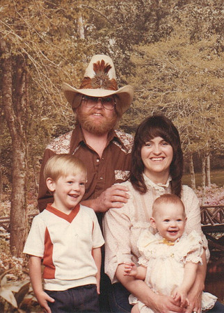 Fred Dodd, with wife Norine, and two children Russell and Rachel taken in 1982