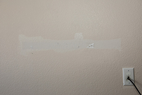 Living room - where tv was. Is there touch up paint?